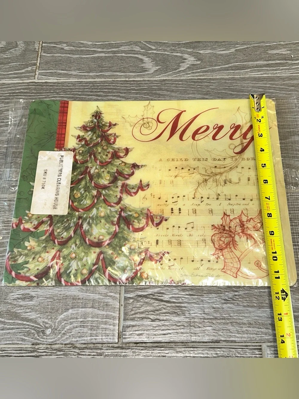 Vintage Publishers Clearing House Christmas Tree Placemat Retro Y2K Ephemera NOS